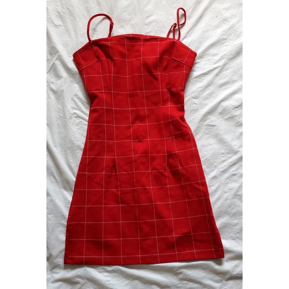 Tiger Mist Take On Plaid Red Mini Dress Size XS - Picture 3 of 8